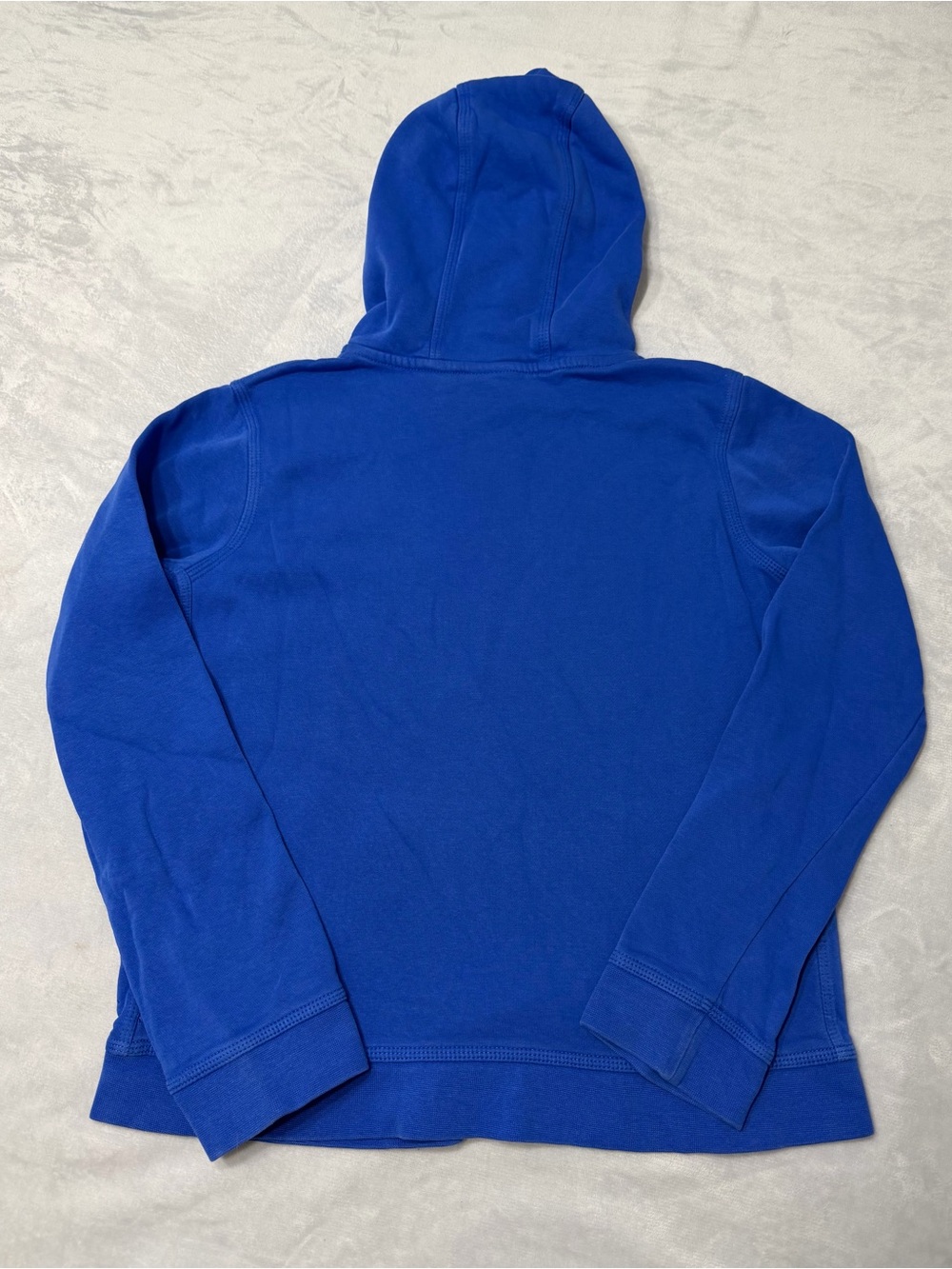 Nike Sportswear Blue White Embroidered Swoosh Pullover Hoodie Sweatshirt Boy XL - Picture 6 of 7